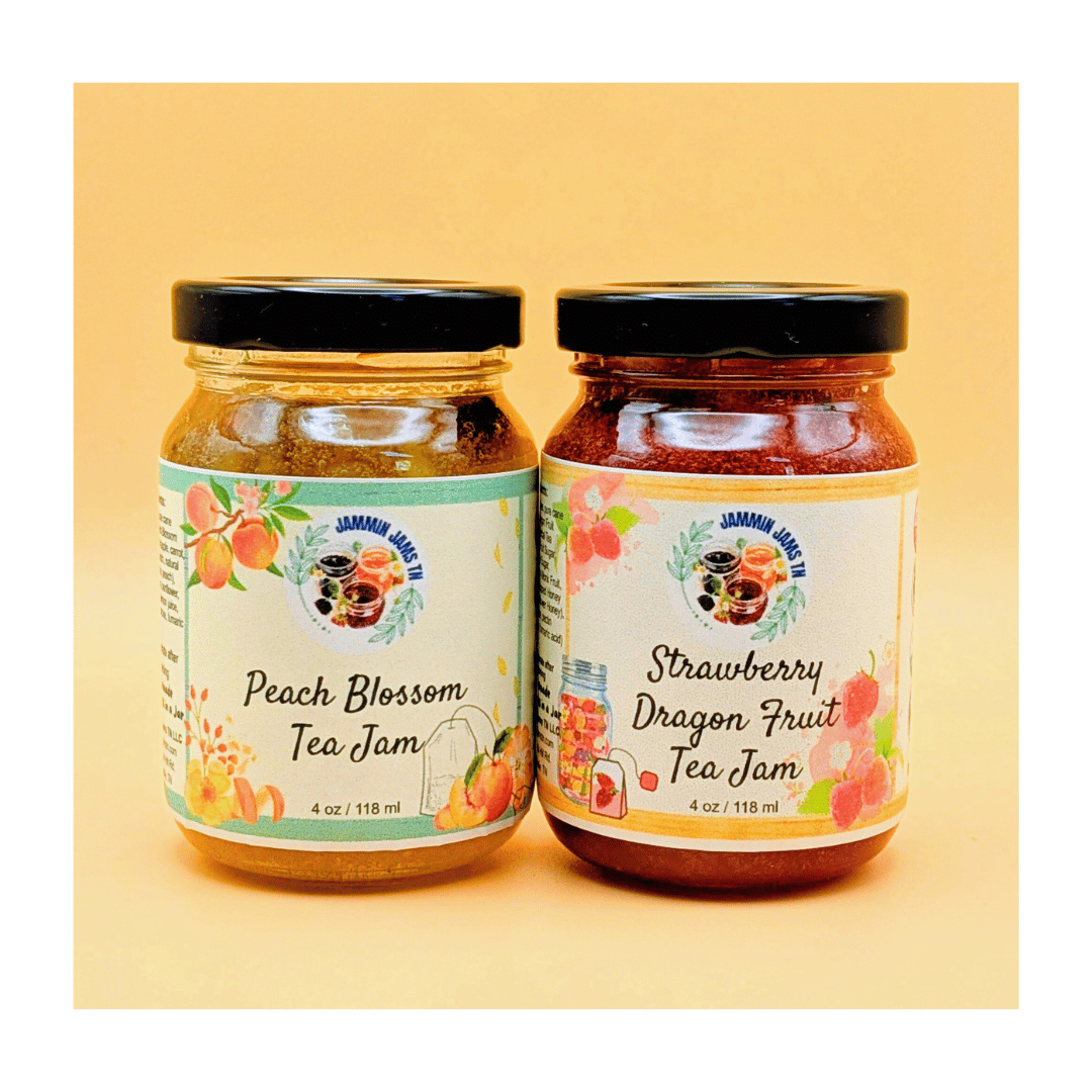 
                  
                    Jammin Duo Peach Blossom Tea Jam/ Strawberry Dragon Fruit Tea Jam
                  
                